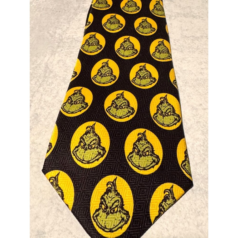 💚🎄 Dr.‎ Seuss The Grinch Christmas Necktie 🎄💚